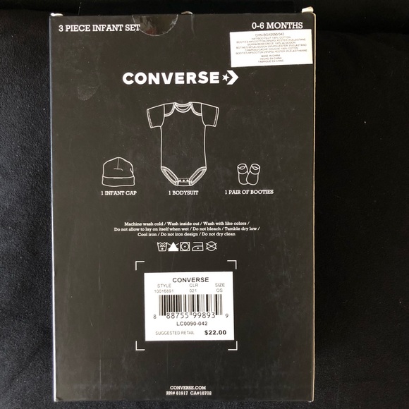 NIB BRAND NEW Converse 3 Piece Infant Set - Picture 2 of 2